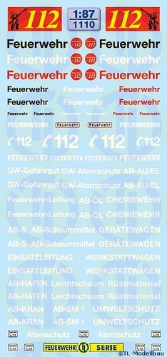 1110 decals feuerwehr - -,