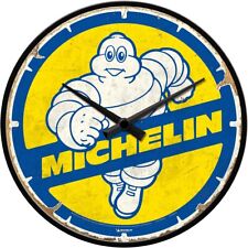 Michelin Nostalgie Wanduhr Bibendum Glas 31 cm Wall Clock