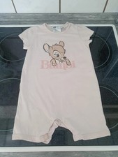 Rosaner kurzer "Bambi" Schlafanzug - Gr.80 - H&M - NEU