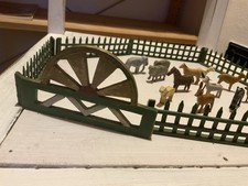 Erzgebirge Miniaturtiere 2 Bis 3 Cm Antik Mit Holzlattenzaun  Bauernhoftiere