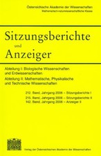 Sitzungsberichte Und Anzeiger