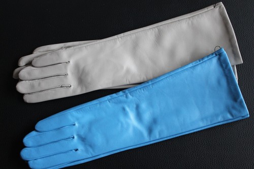 Lange luxus lederhandschuhe - lange,