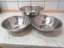 Edelstahl Servierschalen 3er-Set Schüsselsatz Salatschüssel Snackschale Schüssel