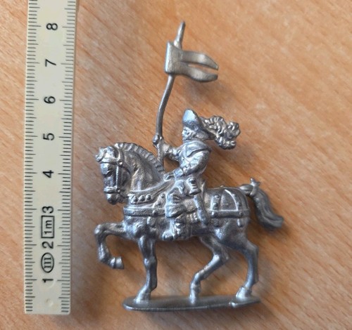 Zinnfigur reiter mit fahne - zinnfigur,,