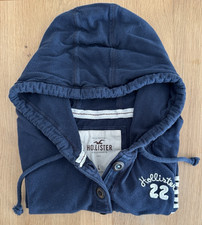 Hollister Damen Hoodie / Kapuzen Sweatshirt m. Knöpfen dunkel blau  Gr L