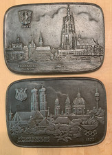 Buderus Kunstguss Plakette Relief 2 Jahresplaketten 1971, 1972