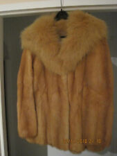 Damen-Pelzjacke Rotfuchs, Waschbär-Kragen, Größe 38