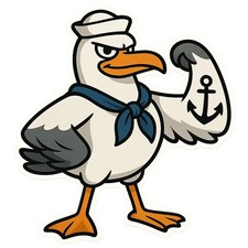 Lustige Möwe Cartoon