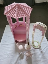 Barbie Turm Pavillon Rapunzel Hochzeitsbogen inkl. Tisch, Stühle, Torte