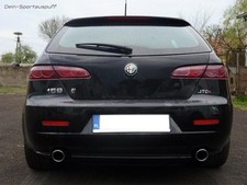 Ulter Edelstahl Sportauspuff Alfa Romeo 159 90mm abgeschrägt mit Absorber