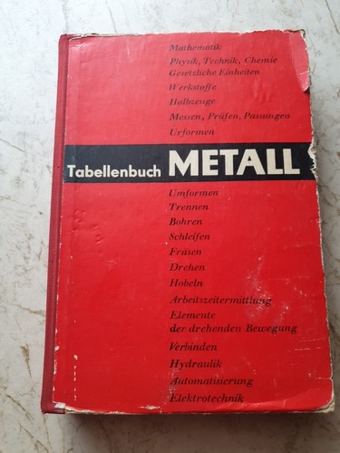 Tabellenbuch metall auflage - metall, 4.auflage