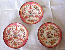 SARREGUEMINES Minton France , Dekor 235 rosa, 3  Untertassen  14. cm JUGENDSTIL