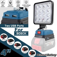 48W Für Bosch Li-ion Akku LED Arbeitsleuchte 18V Strahler Licht Taschenlampe