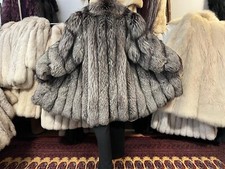 Silberfuchsmantel Fuchsmantel Pelzmantel Pelz Fuchs REAL Fox Fur Coat Volpe M-XL