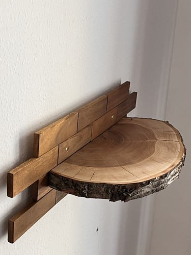 Unikat wandregal baumscheibe - unikat,