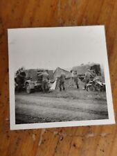 Foto Soldaten Technik  LKW Tarnnetz Zelt Motorrad Motorcycle  2.wk ww2 FG