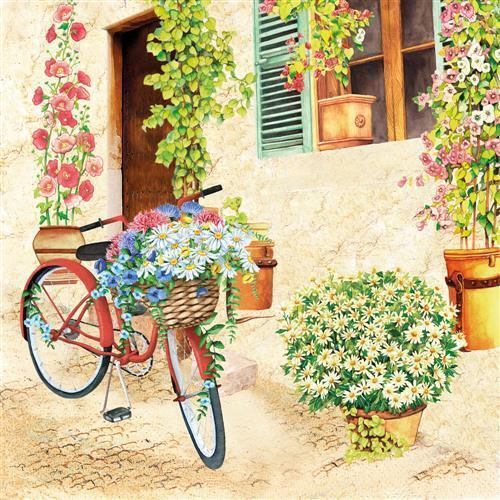 Servietten blumen fahrrad - 20,