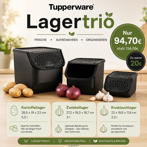 Tupperware lagertrio set - tupperware,