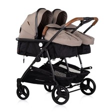 B-Ware Chipolino Geschwisterkinderwagen Duo Smart klappbar umbaubar schwarz