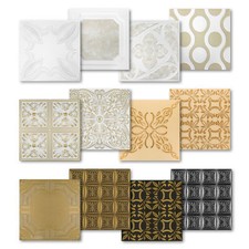 2 qm Deckenplatten Styroporplatten farbig Stuck Dekor Platten Paneele 50x50cm 