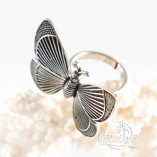 Damen ring messing versilbert - ring,