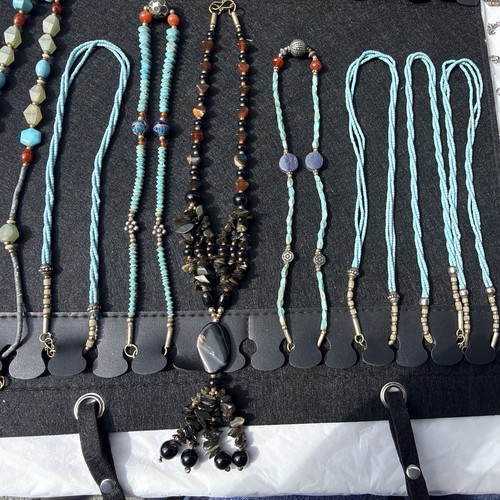 Natural black onyx agate - black, &