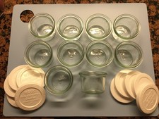 10 Stück WECK Gläser Sturzglas 80 ml mit Frischhalte-Deckel Dessertglas