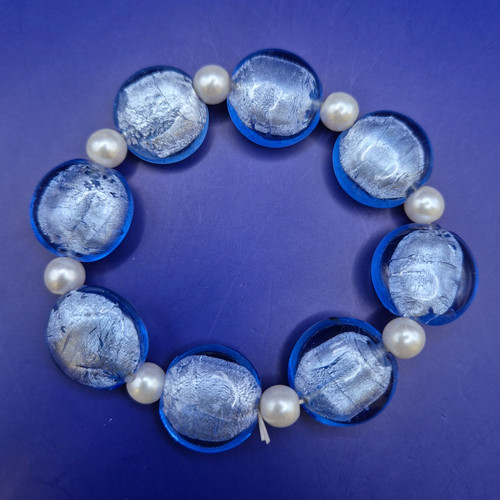 Blaues murano glas folien - blaues,