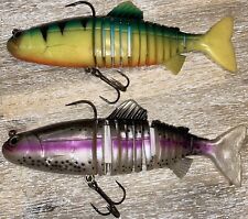 2x Fox Rage Replicant Jointed Trout 20cm Gummifisch Swimbait