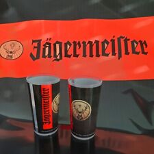 1 Paar Jägermeister Festival Becher schwarz mit Schriftzug Logo 0,2l Partybecher