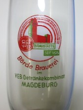 Börde Brauerei im VEB Getränkekombinat Magdeburg -  DDR Biertulpe ca. 0,25 L