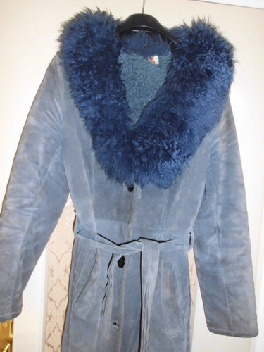 Langer wildledermantel mit - langer,