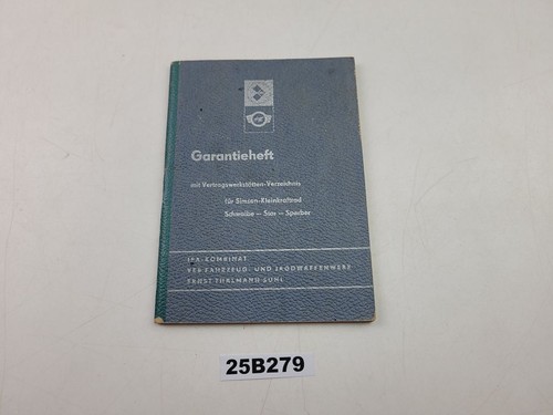 Garantieheft simson - garantieheft,
