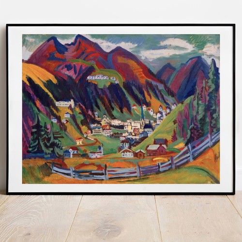 Kunstdruck kirchner blick auf - kunstdruck,