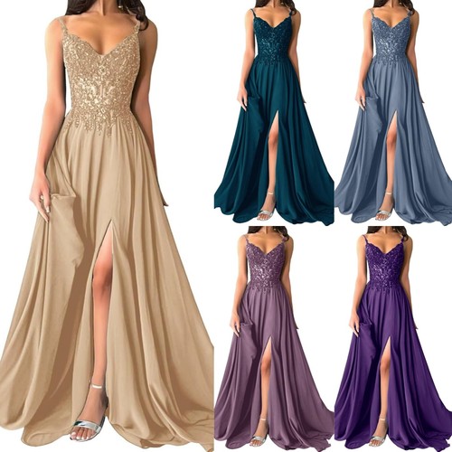 Damen chiffon ballkleider lang - chiffon,