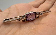 Silber Brosche - Art Deco Stil