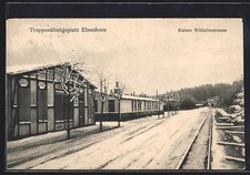 AK Elsenborn, Verschneitete Kaiser Wilhelmstrasse auf dem Truppenübungsplatz 191 