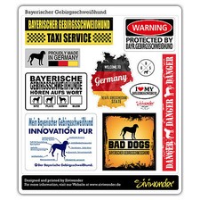 Auto Aufkleber Sticker BAYERISCHER GEBIRGSSCHWEIßHUND COLLECTION Samm SIVIWONDER