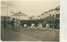 Olympic Games, 1896, preparation for the 100-meter race Sportler Photo S 155