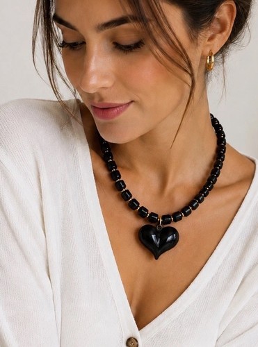 Statement halskette schwarz - statement,