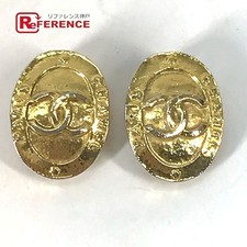 CHANEL CC Logo Ohrringe Gold