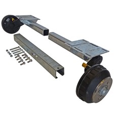 Flexi-Achse 1000kg gebremst - verstellbar Auflagemaß 800mm - 1400mm 4 x 100