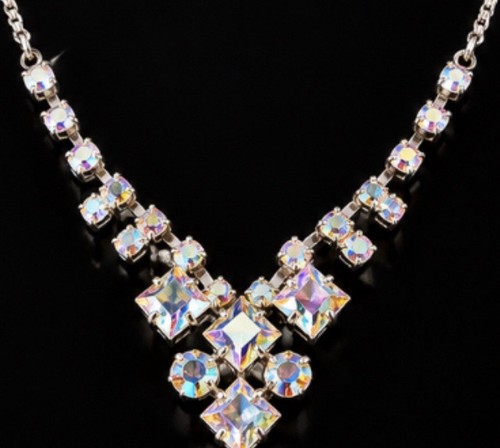Vintage kristall collier - kristall-collier, 835