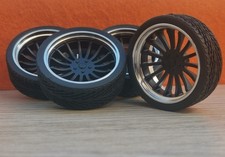 #1024 1:18 Ø36mm echt Alufelgen Chromfelgen FELGEN Tuning Umbau Zubehör