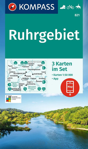 Kompass wanderkarten set - kompass, 821