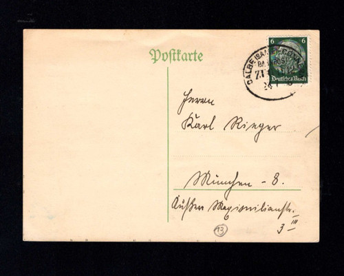 Bahnpost 1936 calbe saale - bahnpost,