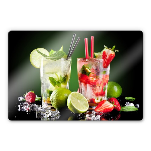 Glas glasbild cocktail hour - glasbild,
