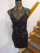 Sexy Kleid Schwarz Silber Gold