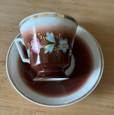 alte Mokkatasse mit Untertasse