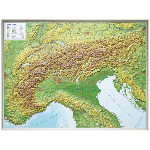 Georelief regional karte - georelief, regional-karte